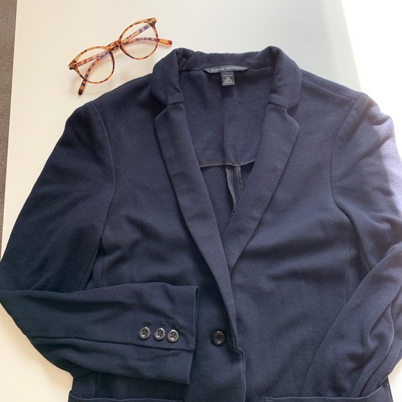 BANANA REPUBLIC blazer with stretch navy blue XS - Picture 2 of 3